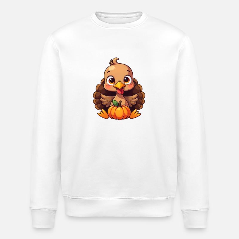 Thanksgiving Truthahn Baby - Stanley/Stella Unisex Bio-Sweatshirt ROLLER - Weiß