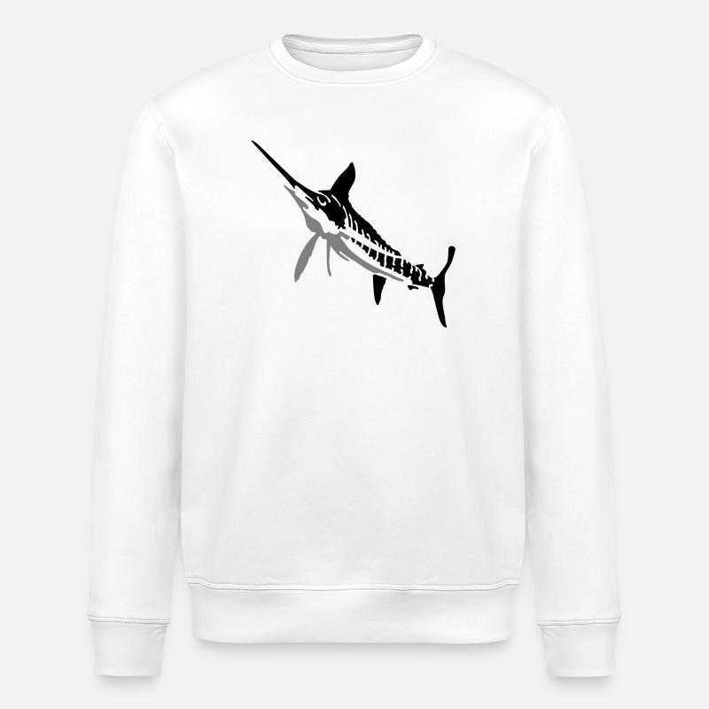 Marlin - Stanley/Stella ROLLER Unisex Organic Sweatshirt - white