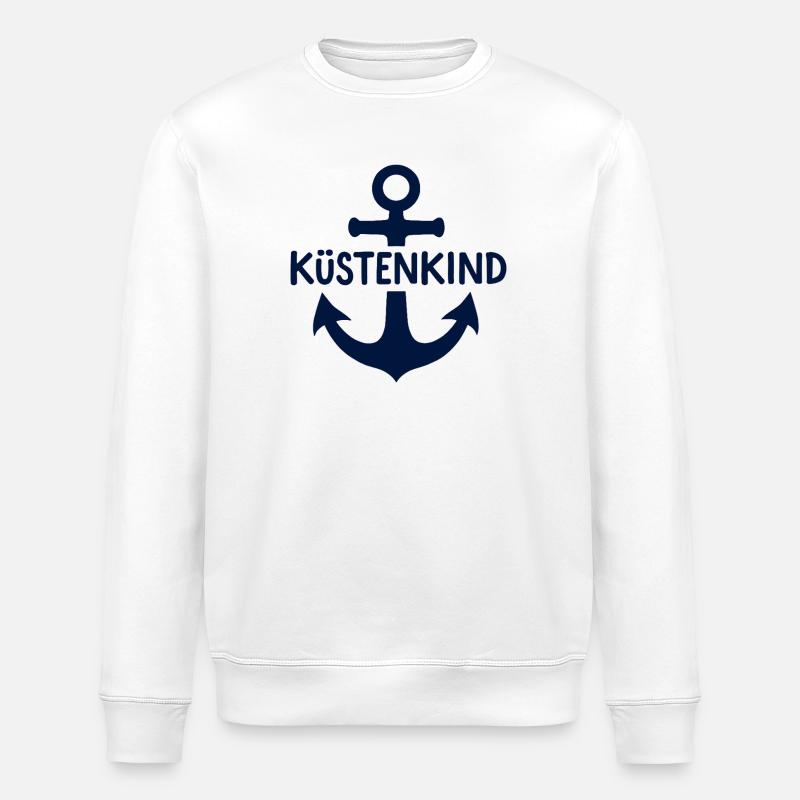 Küstenkind Hafenanker - Stanley/Stella Unisex Bio-Sweatshirt ROLLER - Weiß