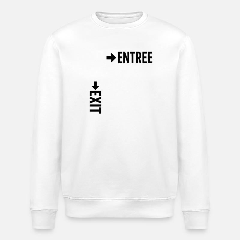 Exit Entrance - Stanley/Stella ROLLER Unisex Organic Sweatshirt - white