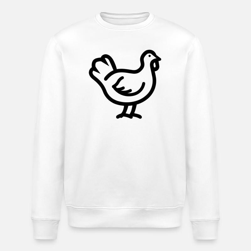 Dinde - Sweat bio ROLLER Stanley/Stella Unisexe - blanc