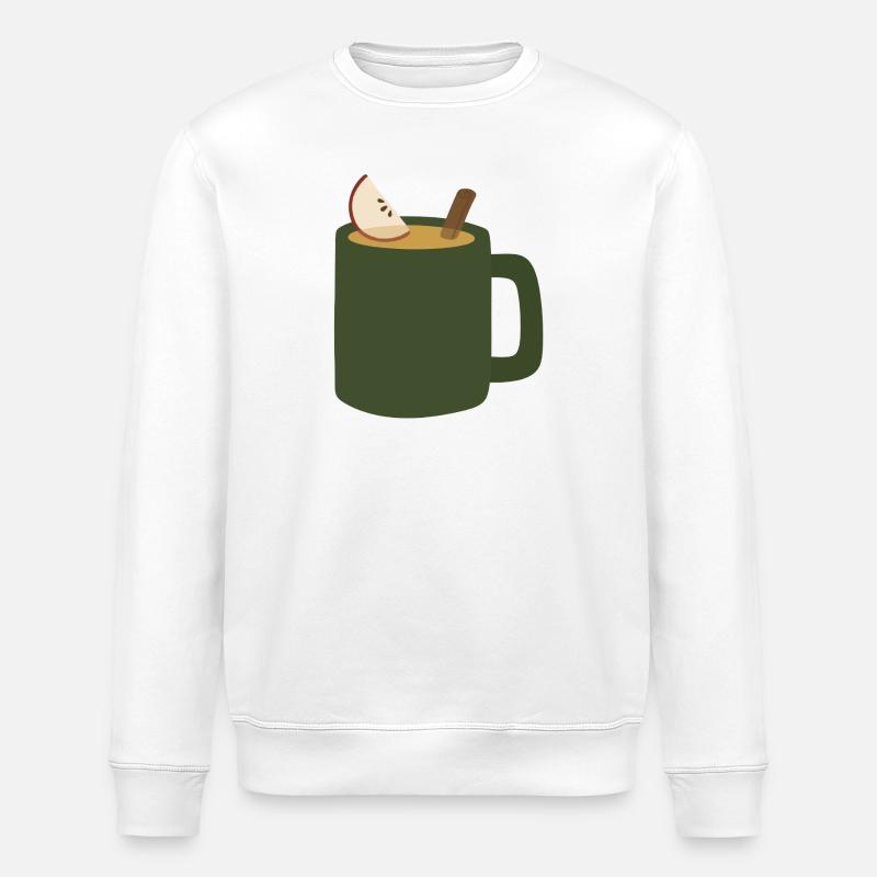 Tasse à cidre de pomme chaud - Sweat bio ROLLER Stanley/Stella Unisexe - blanc