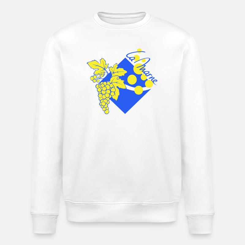 Logo revisité la Marne - Sweat bio ROLLER Stanley/Stella Unisexe - blanc