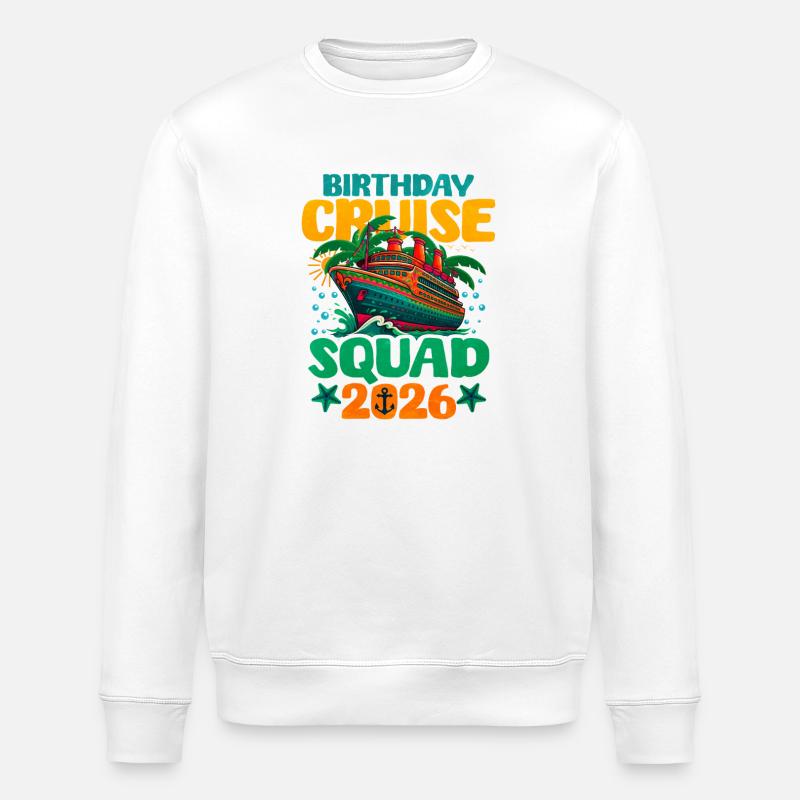 Croisière Anniversaire Squad 2026 - Sweat bio ROLLER Stanley/Stella Unisexe - blanc