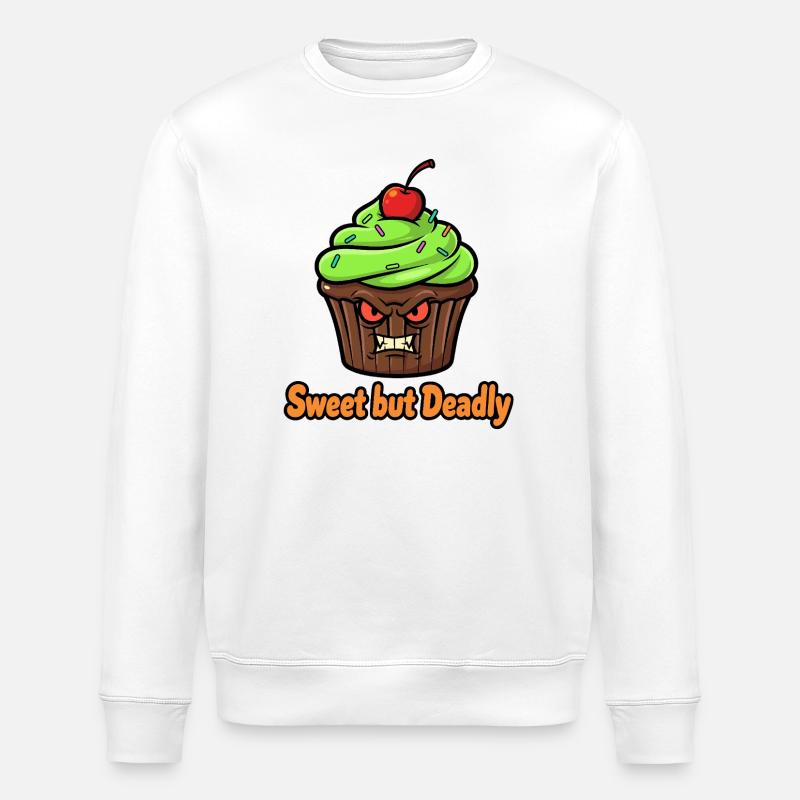 Süß aber tödlich Cupcake - Stanley/Stella Unisex Bio-Sweatshirt ROLLER - Weiß