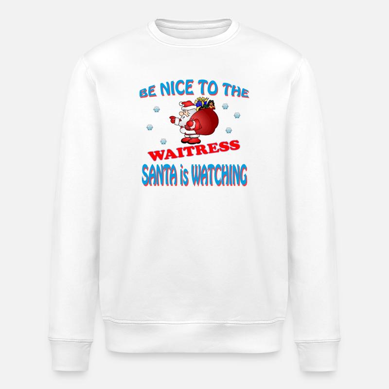 SANTA WAITRESS - Stanley/Stella Unisex Bio-Sweatshirt ROLLER - Weiß