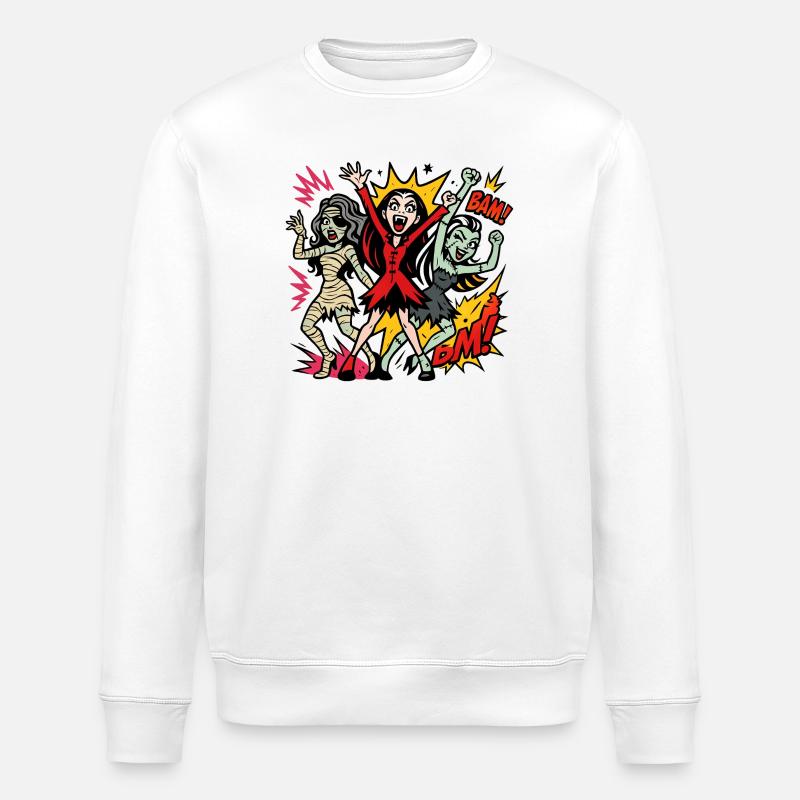 Bande dessinée Horreur Monster Dance - Sweat bio ROLLER Stanley/Stella Unisexe - blanc