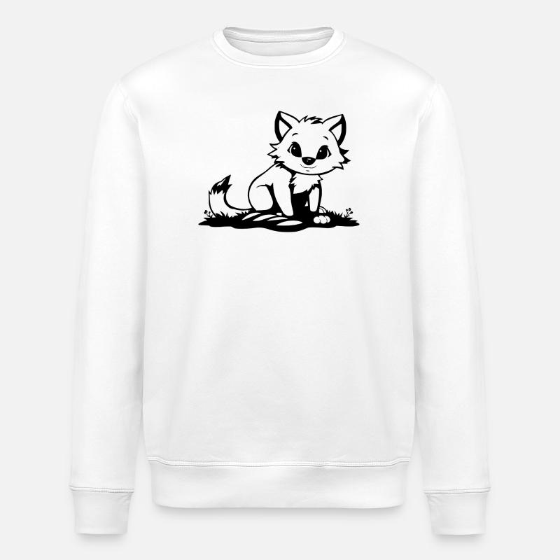Fox - Stanley/Stella ROLLER Unisex Organic Sweatshirt - white