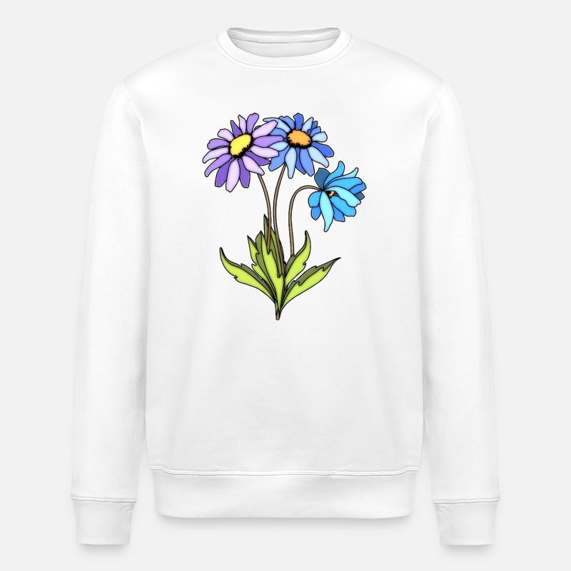 Blumen - Sweat bio ROLLER Stanley/Stella Unisexe - blanc
