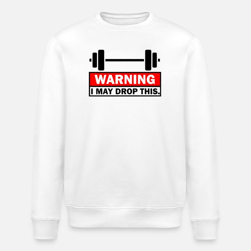 Warnung: Ich lasse das fallen - Stanley/Stella Unisex Bio-Sweatshirt ROLLER - Weiß