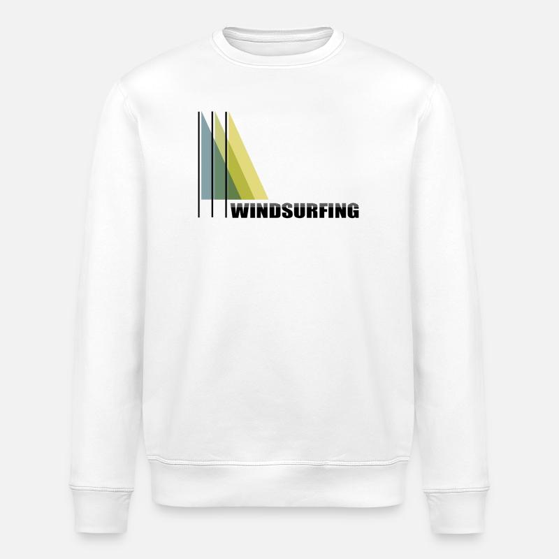 Windsurfing lettering with graphics - Stanley/Stella ROLLER Unisex Organic Sweatshirt - white