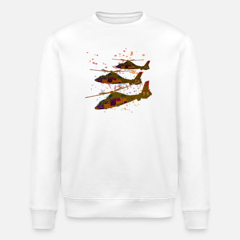 Hubschrauber - Stanley/Stella Unisex Bio-Sweatshirt ROLLER - Weiß