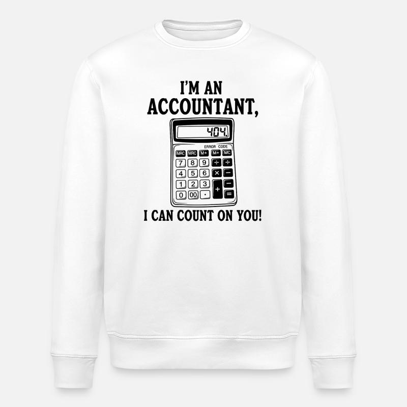 Graphique du comptable Comptez sur vous - Sweat bio ROLLER Stanley/Stella Unisexe - blanc