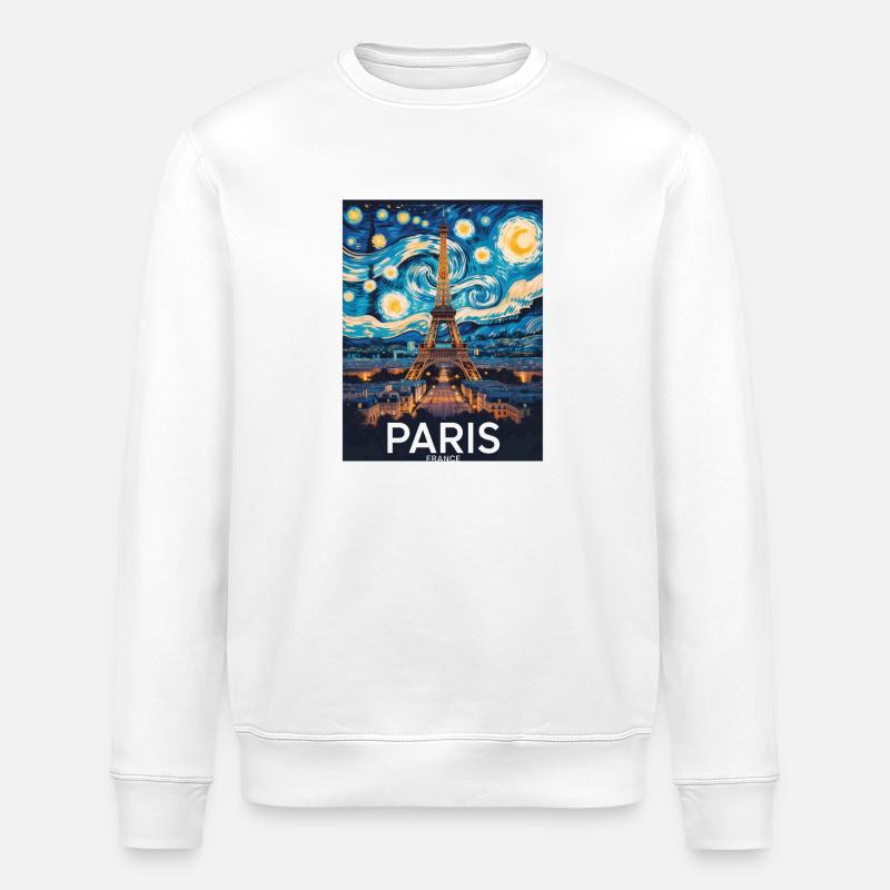 Paris - Stanley/Stella Unisex Bio-Sweatshirt ROLLER - Weiß