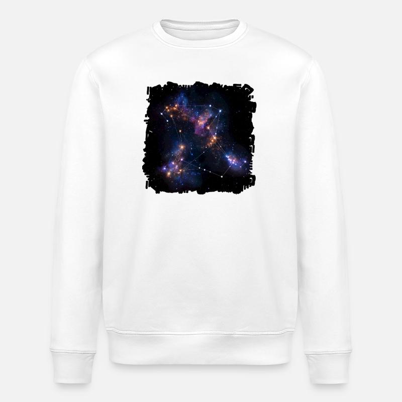 Star Web Constellation - Stanley/Stella ROLLER Unisex Organic Sweatshirt - white