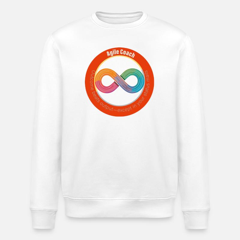 Agile Coach: Outcome vs Output - Stanley/Stella Unisex Bio-Sweatshirt ROLLER - Weiß