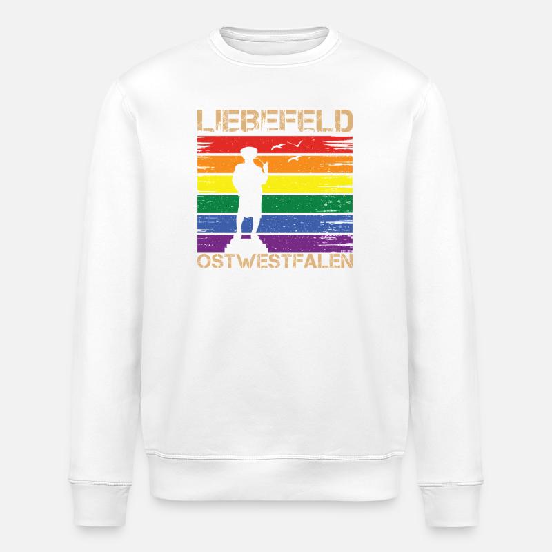 Liebefeld ❤ Leineweber PRIDE - Stanley/Stella Unisex Bio-Sweatshirt ROLLER - Weiß