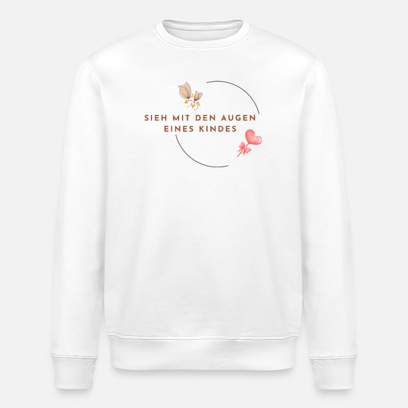 SIEH_MIT_DEN_AUGEN_EINES_KINDES - Inneres Kind - Stanley/Stella Unisex Bio-Sweatshirt ROLLER - Weiß