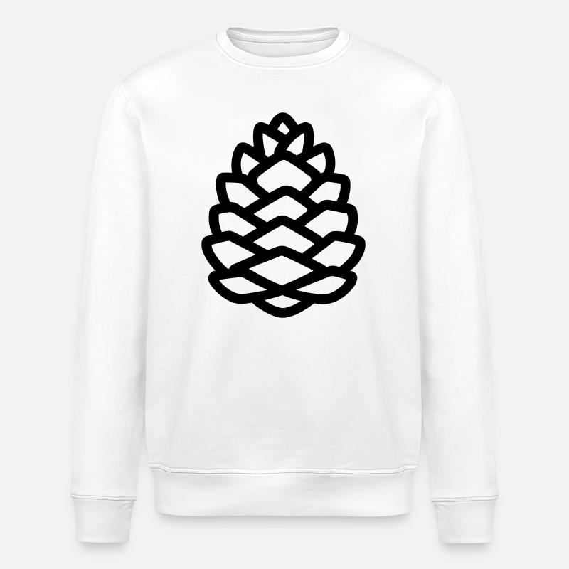 Pine Cone - Stanley/Stella ROLLER Unisex Organic Sweatshirt - white