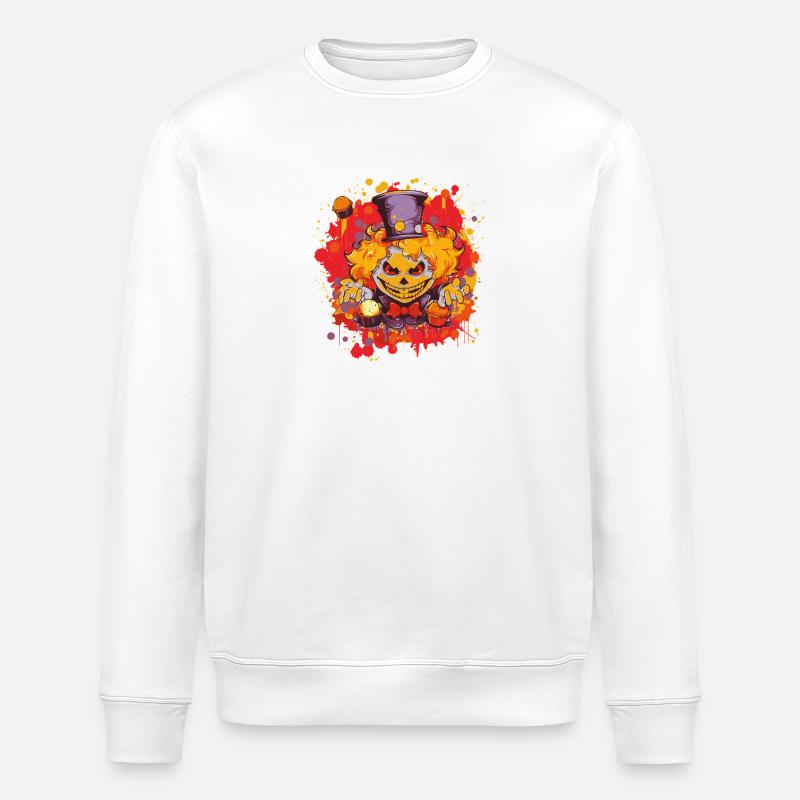 Clown Carnival Comic - Stanley/Stella Unisex Bio-Sweatshirt ROLLER - Weiß