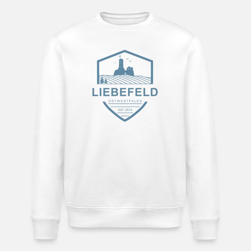 Liebefeld ❤ Burgwappen - Stanley/Stella Unisex Bio-Sweatshirt ROLLER - Weiß