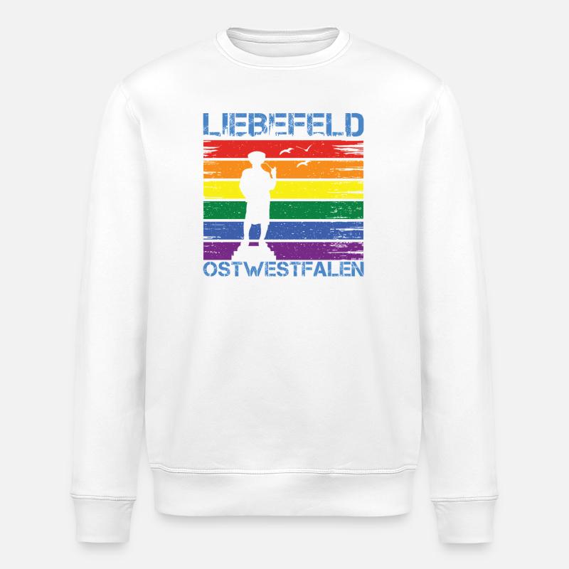 Liebefeld ❤ Leineweber PRIDE - Sweat bio ROLLER Stanley/Stella Unisexe - blanc