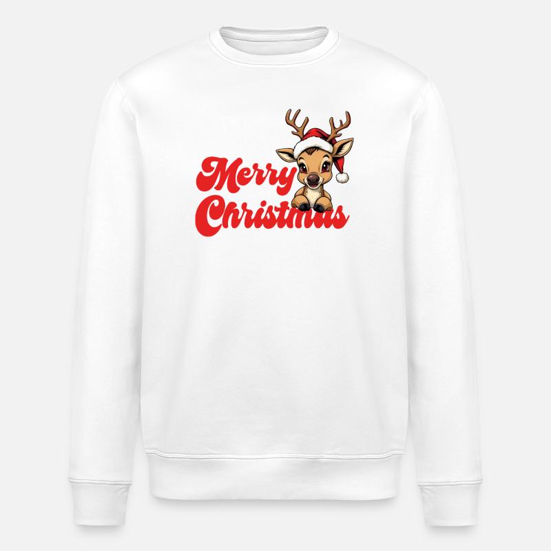 Noël de rennes Joyeux Noël - Sweat bio ROLLER Stanley/Stella Unisexe - blanc