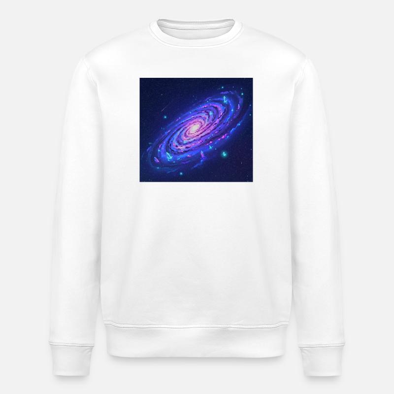 Néon Galaxy Spirale Cristaux - Sweat bio ROLLER Stanley/Stella Unisexe - blanc