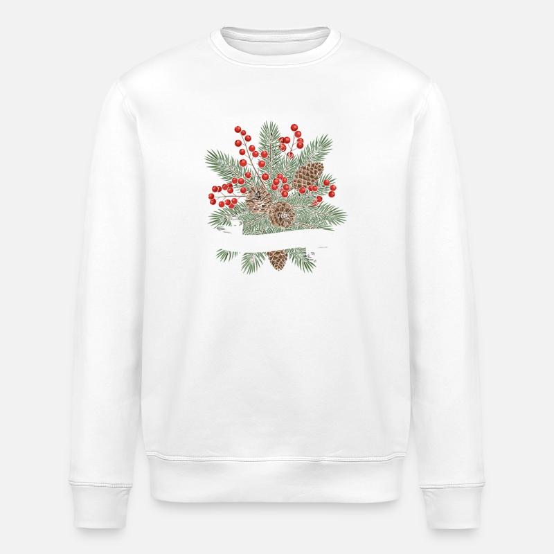 Famille Noël 2025 Bannière conique - Sweat bio ROLLER Stanley/Stella Unisexe - blanc