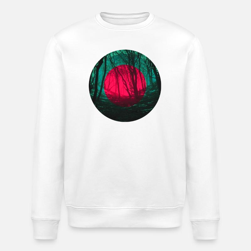 Forest eclipse - Stanley/Stella ROLLER Unisex Organic Sweatshirt - white