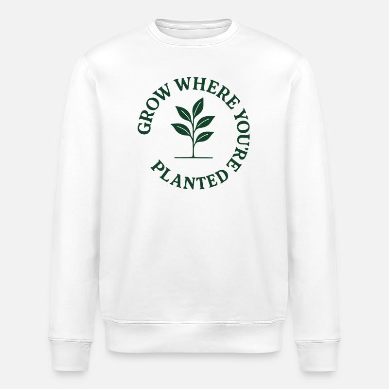 Wachsen, wo du bist - Stanley/Stella Unisex Bio-Sweatshirt ROLLER - Weiß