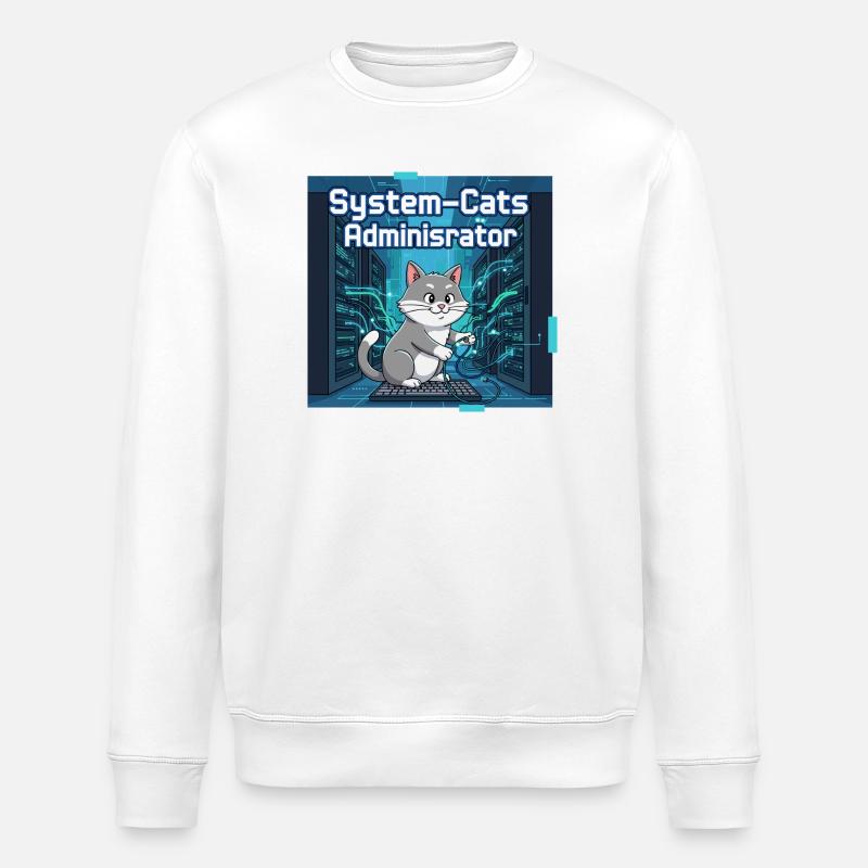 System Cats Administrator - Stanley/Stella ROLLER Unisex Organic Sweatshirt - white