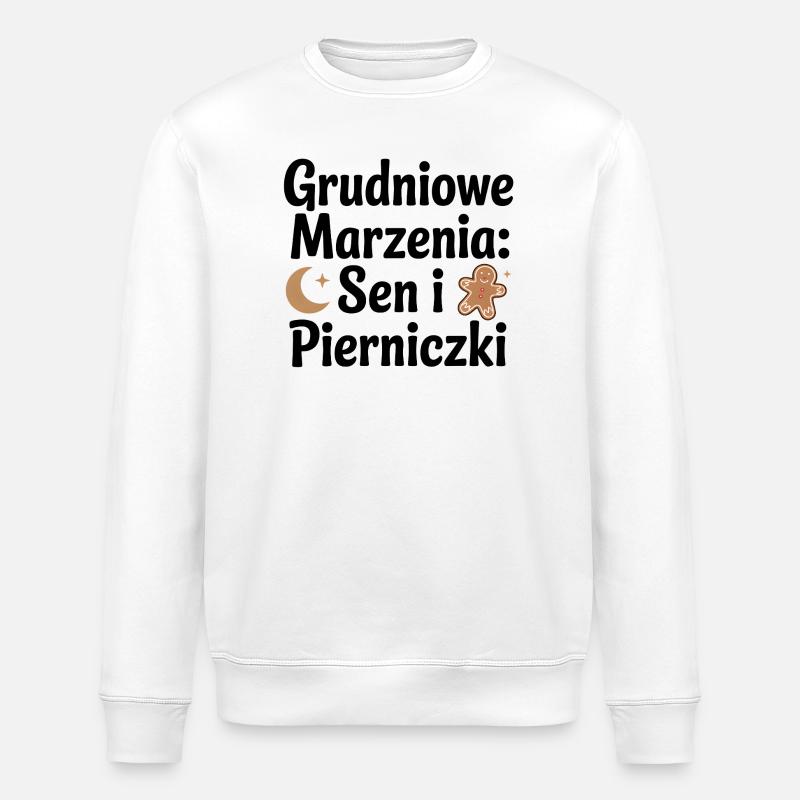 Dezemberträume: Schlaf und Lebkuchen - Stanley/Stella Unisex Bio-Sweatshirt ROLLER - Weiß