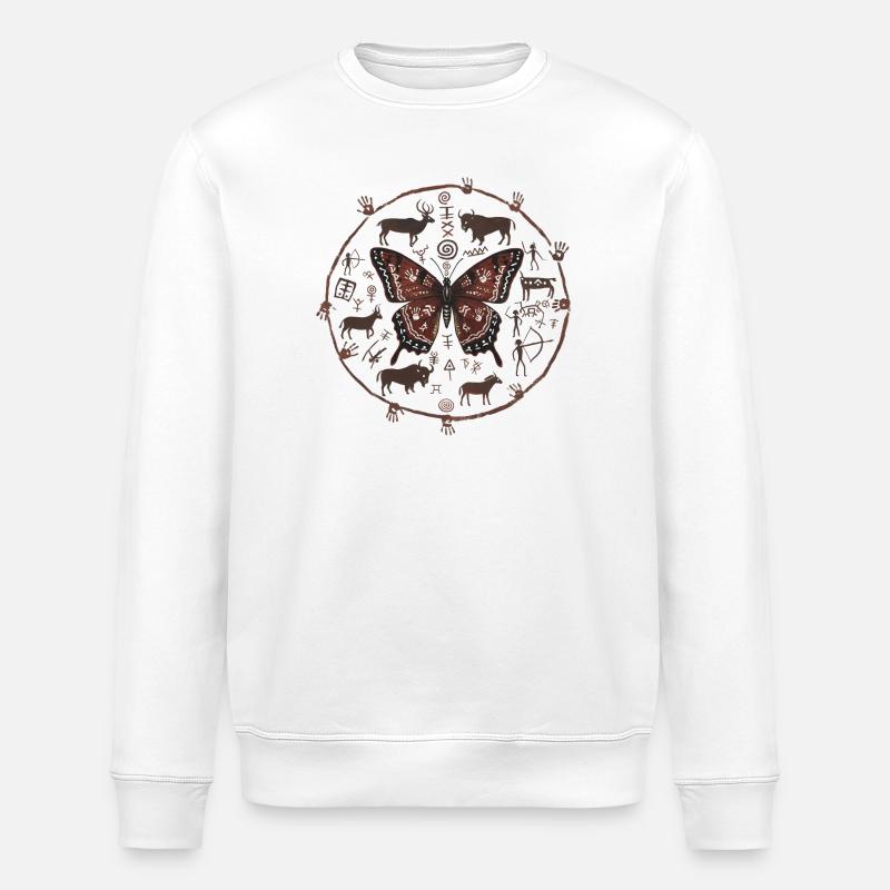 Runenkreis Schmetterling - Stanley/Stella Unisex Bio-Sweatshirt ROLLER - Weiß