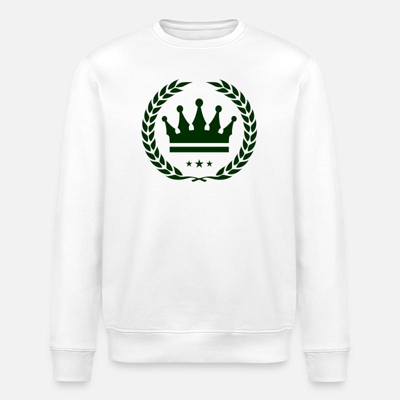 Emblème de la couronne - Sweat bio ROLLER Stanley/Stella Unisexe - blanc