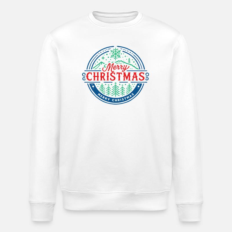 Frohe Weihnachten 2 - Stanley/Stella Unisex Bio-Sweatshirt ROLLER - Weiß