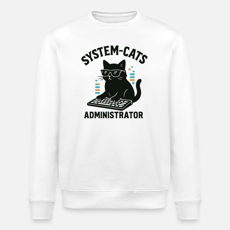 Administrateur System Cats - Sweat bio ROLLER Stanley/Stella Unisexe - blanc