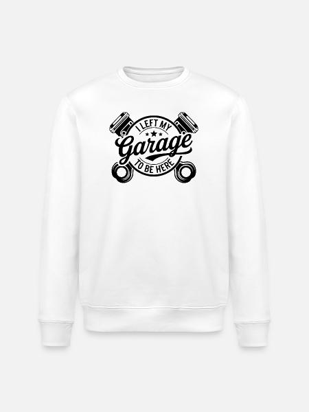 Devis mécanicien j’ai quitté mon garage - Sweat bio ROLLER Stanley/Stella Unisexe - blanc