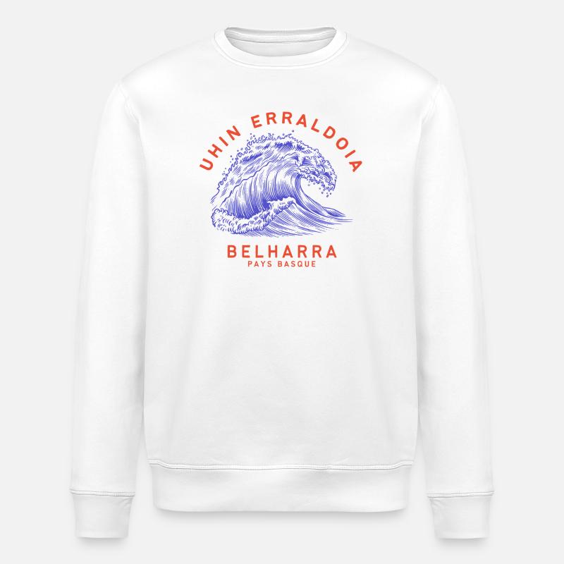 Baskische Welle - Stanley/Stella Unisex Bio-Sweatshirt ROLLER - Weiß