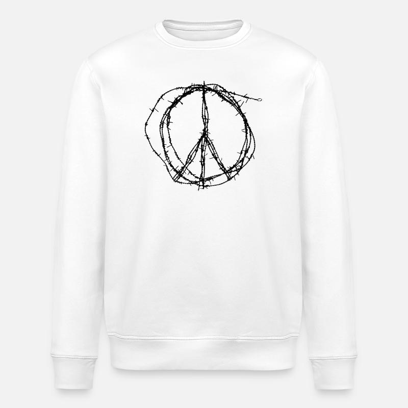 Symbol des Friedens Peace - Stanley/Stella Unisex Bio-Sweatshirt ROLLER - Weiß