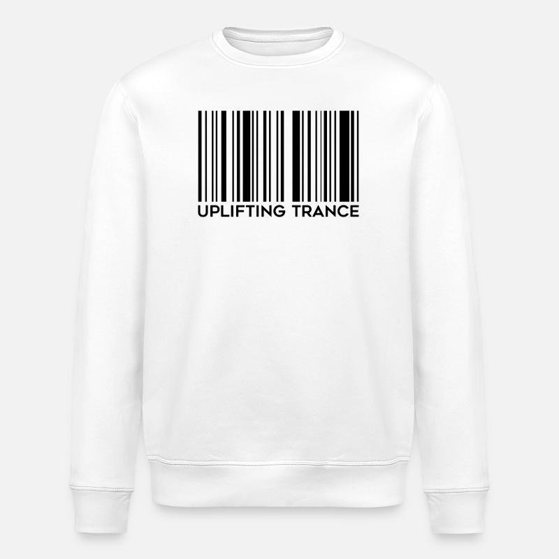 Erhebender Trance-Barcode - Stanley/Stella Unisex Bio-Sweatshirt ROLLER - Weiß