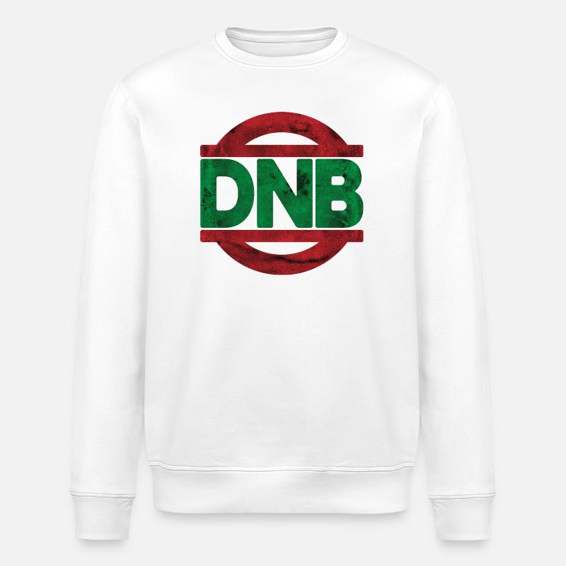 DnB Vibe Timbre RougeVert - Sweat bio ROLLER Stanley/Stella Unisexe - blanc