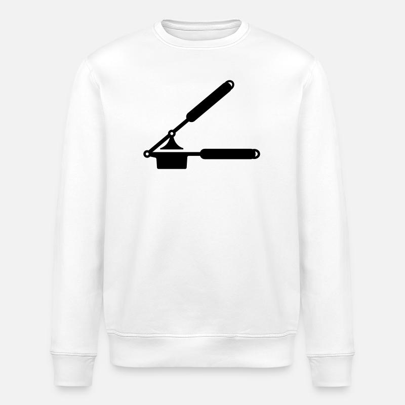 Knoblauch Presse oder Spätzle Presse - Stanley/Stella Unisex Bio-Sweatshirt ROLLER - Weiß