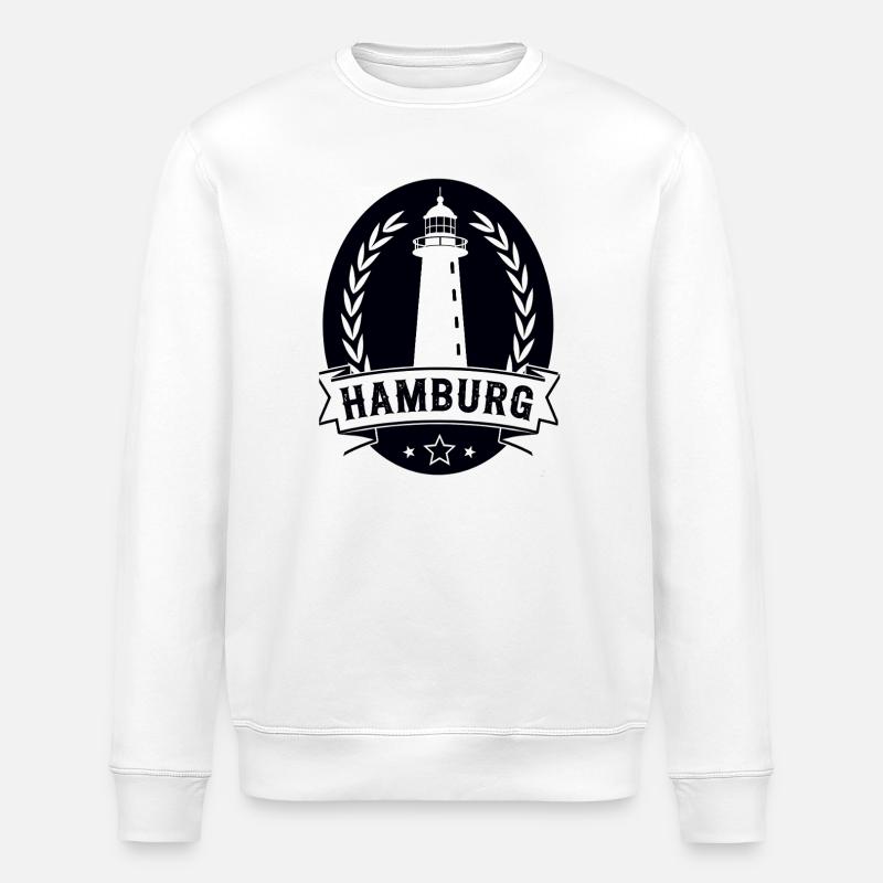 Leuchtturm Hamburg - Stanley/Stella Unisex Bio-Sweatshirt ROLLER - Weiß