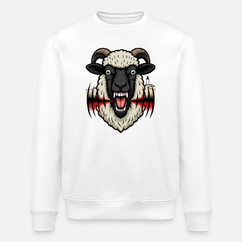 Sheep on Texel - Stanley/Stella ROLLER Unisex Organic Sweatshirt - white