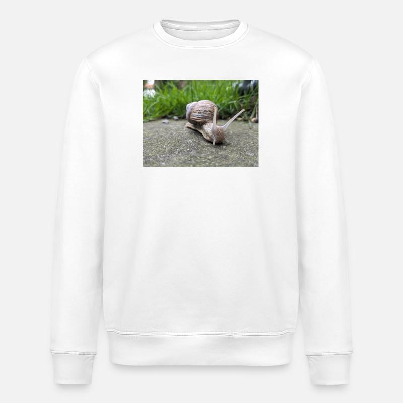 Escargots Macro Natural Design - Sweat bio ROLLER Stanley/Stella Unisexe - blanc