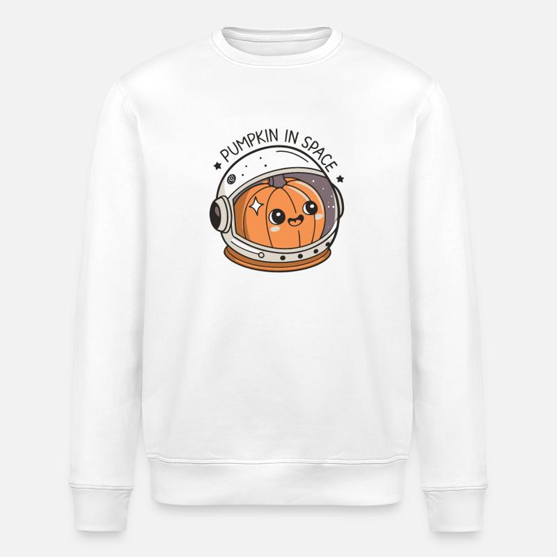 Citrouille Astronaute Dans L'Espace - Sweat bio ROLLER Stanley/Stella Unisexe - blanc