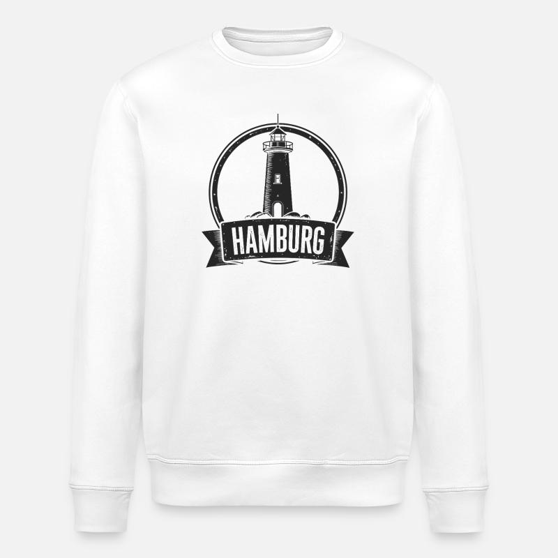 Leuchtturm Hamburg - Stanley/Stella Unisex Bio-Sweatshirt ROLLER - Weiß