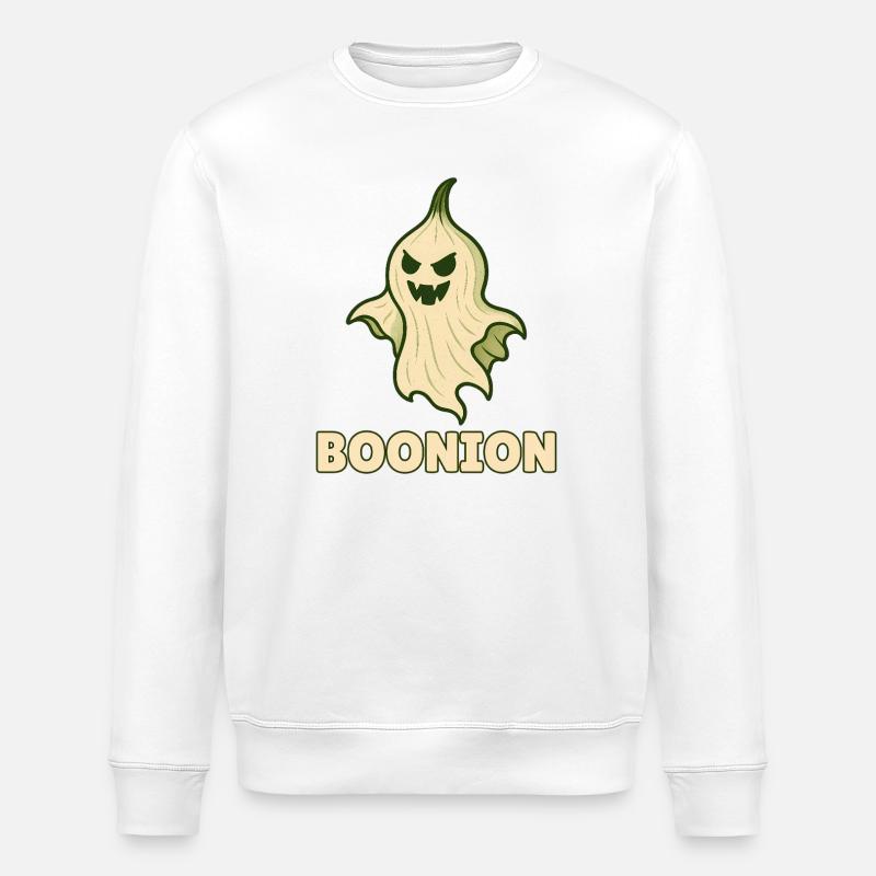 Lustige Gemüse Monster – Halloween Spaß - Stanley/Stella Unisex Bio-Sweatshirt ROLLER - Weiß