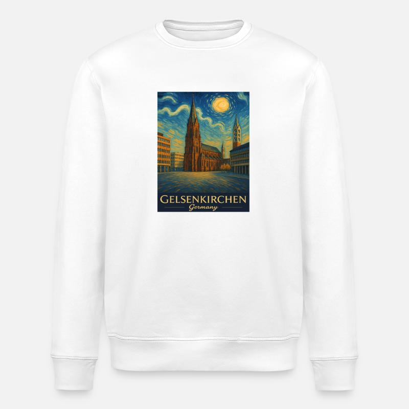 Gelsenkirchen Dom Sternenhimmel - Stanley/Stella Unisex Bio-Sweatshirt ROLLER - Weiß